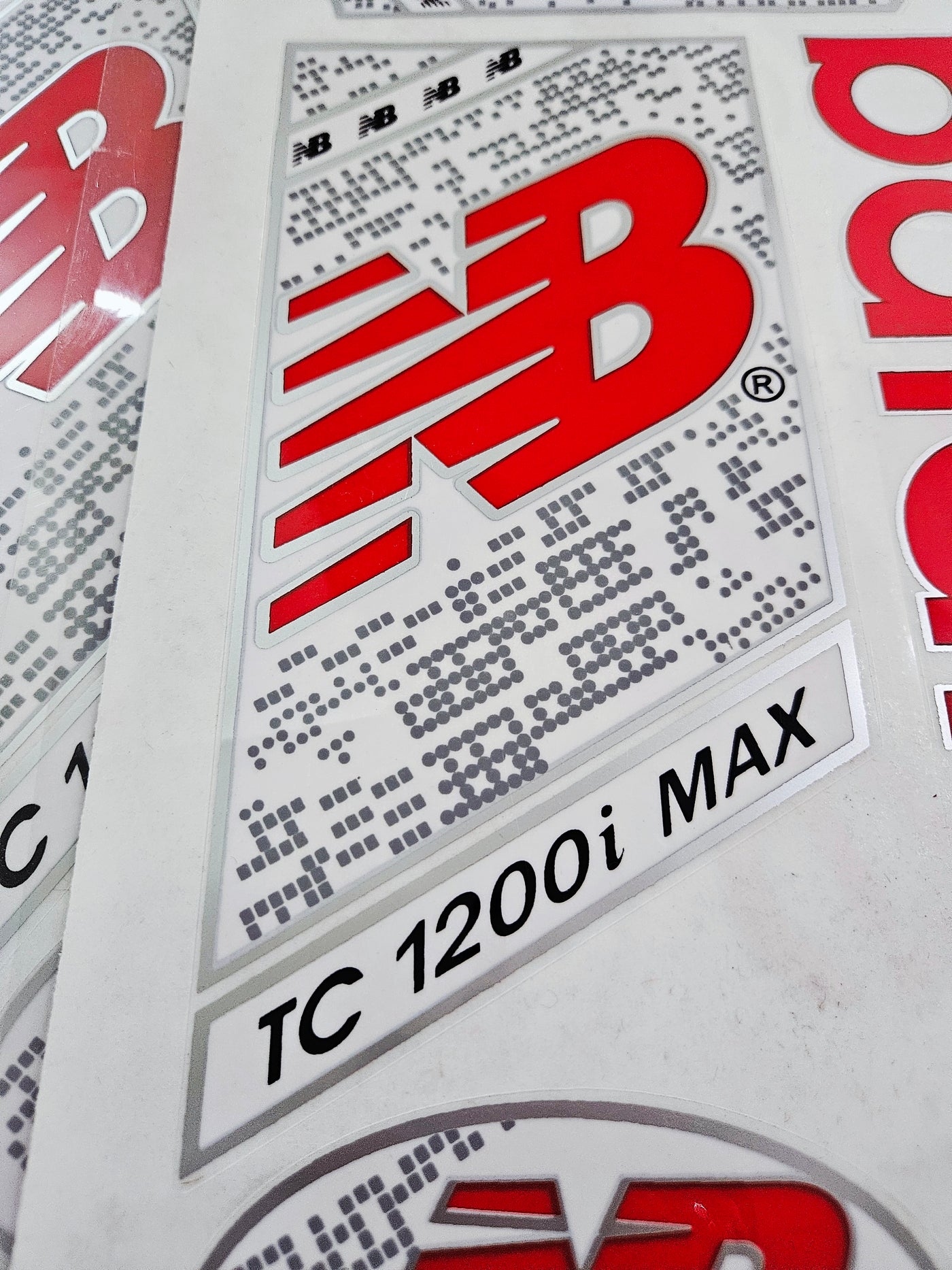 AYN Cricket Bat Sticker | 2D Plain English Willow Fiber Tape | TC Red