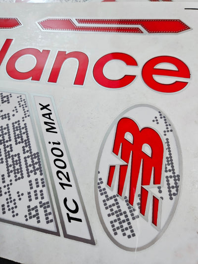 AYN Cricket Bat Sticker | 2D Plain English Willow Fiber Tape | TC Red