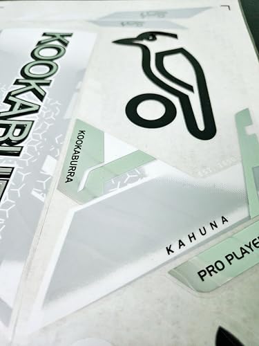 AYN Cricket Bat Sticker 4D Digital Embossed English Willow Fiber Tape Sports Accessories Protection, GHOST White