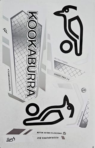 AYN Cricket Bat Sticker 2D Plain English Willow Fiber Tape Sports Accessories Protection, GHOST | White