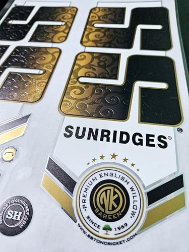 AYN Cricket Bat Sticker | 4D Digital English Willow Fiber Tape | DR RUSS Gold