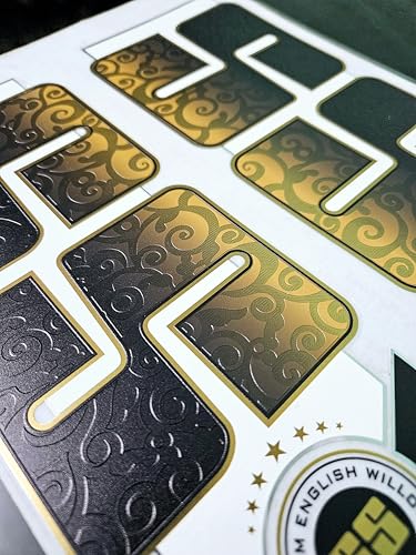 AYN Cricket Bat Sticker | 4D Digital English Willow Fiber Tape | DR RUSS Gold