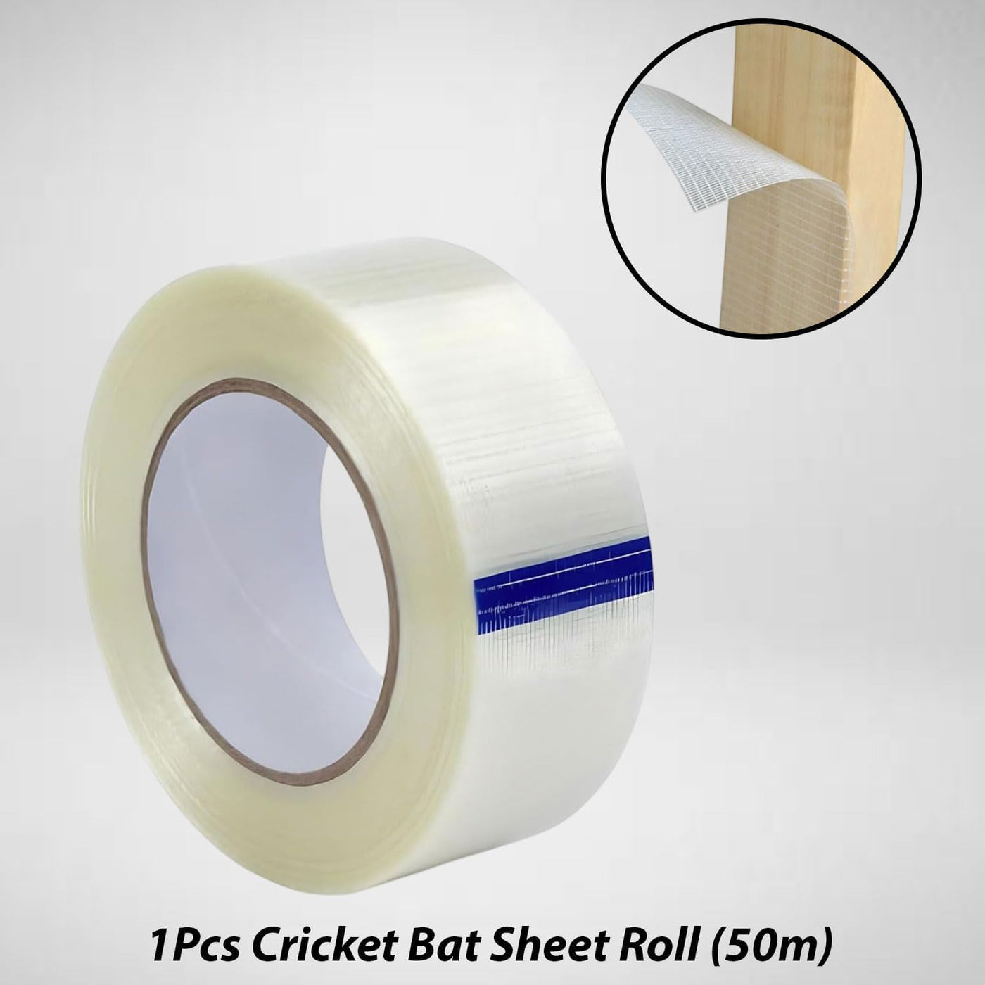 AYN Cricket Bat Anti Scuff Sheet Roll English Willow Fiber Tape Sports Accessories Protection | 50m- Pack of 1 Roll