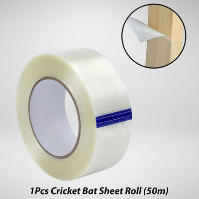 AYN Cricket Bat Anti Scuff Sheet Roll English Willow Fiber Tape Sports Accessories Protection | 50m- Pack of 1 Roll