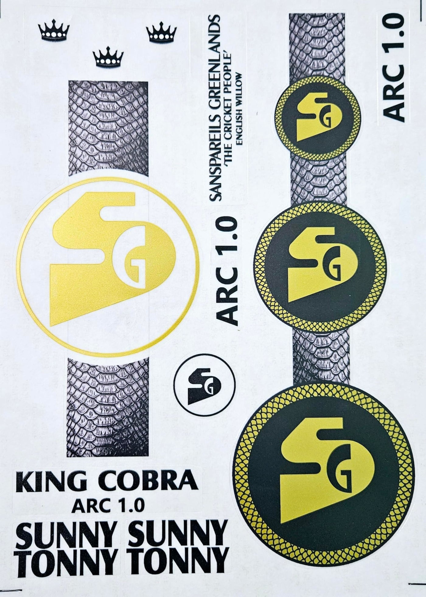 AYN Cricket Bat Sticker 4D Digital Embossed English Willow Fiber Tape Sports Accessories Protection, STII Black