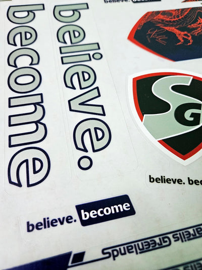 AYN Cricket Bat Sticker 4D Digital Embossed English Willow Fiber Tape Sports Accessories Protection, Dragon Red, 13 Cm