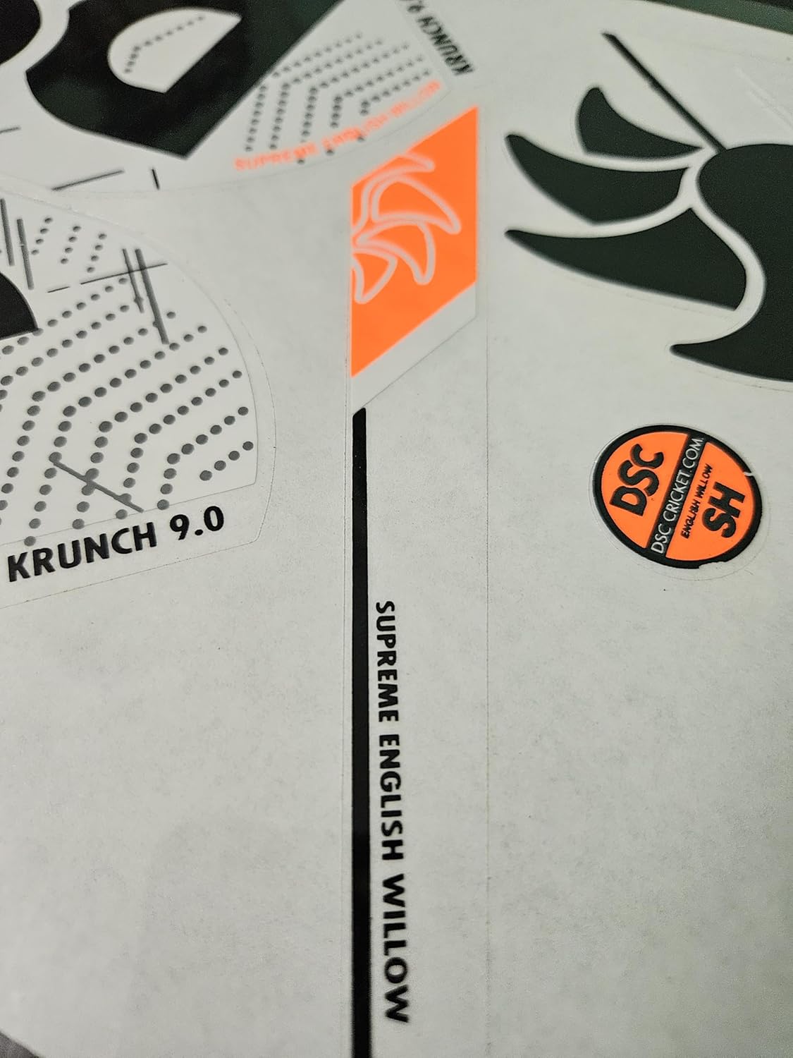 AYN Cricket Bat Sticker 2D Plain English Willow Fiber Tape Sports Accessories Protection, Krunch Orange