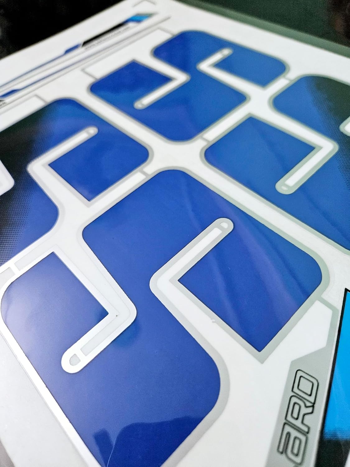 AYN Cricket Bat Sticker 2D Plain English Willow Fiber Tape Sports Accessories Protection, Pollard Blue