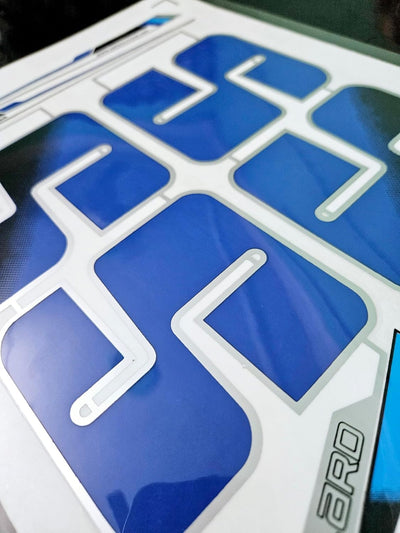 AYN Cricket Bat Sticker 2D Plain English Willow Fiber Tape Sports Accessories Protection, Pollard Blue