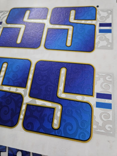 AYN Cricket Bat Sticker 4D Digital Embossed English Willow Fiber Tape Sports Accessories Protection, GTHR Blue