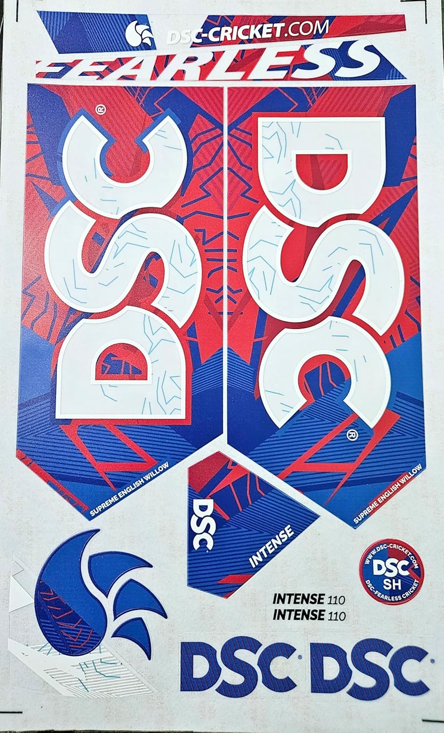 AYN Cricket Bat Sticker 4D Digital Embossed English Willow Fiber Tape Sports Accessories Protection, ITS Blue