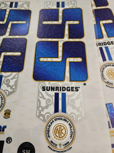 AYN Cricket Bat Sticker 4D Digital Embossed English Willow Fiber Tape Sports Accessories Protection, GTHR Blue