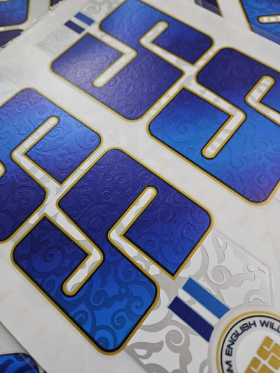 AYN Cricket Bat Sticker 4D Digital Embossed English Willow Fiber Tape Sports Accessories Protection, GTHR Blue