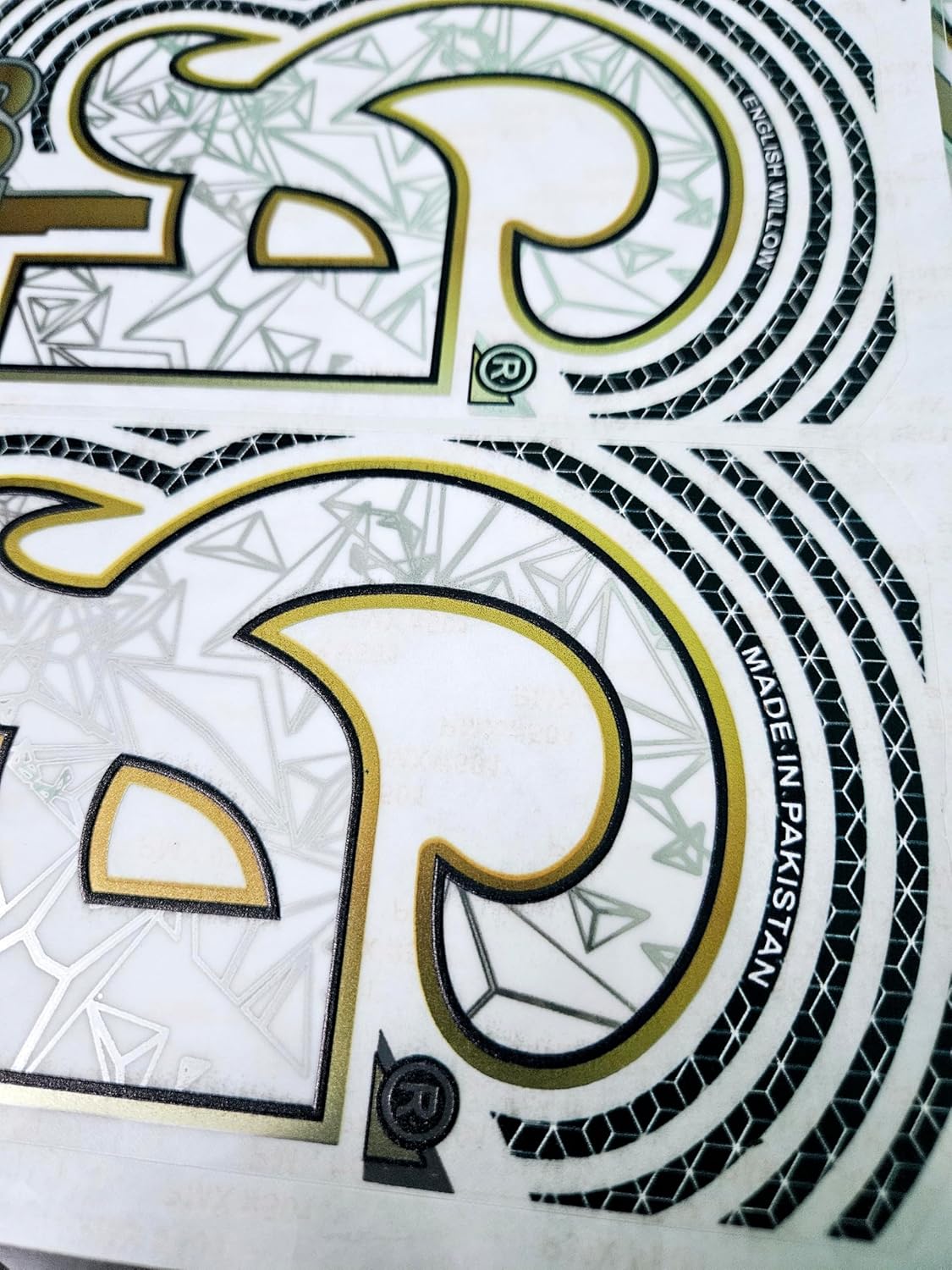 AYN Cricket Bat Sticker 4D Digital Embossed English Willow Fiber Tape Sports Accessories Protection, White 20k