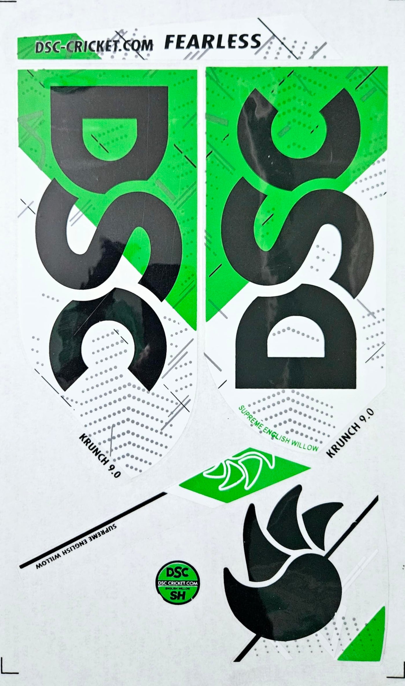 AYN Cricket Bat Sticker 2D Plain English Willow Fiber Tape Sports Accessories Protection, Krunch Green