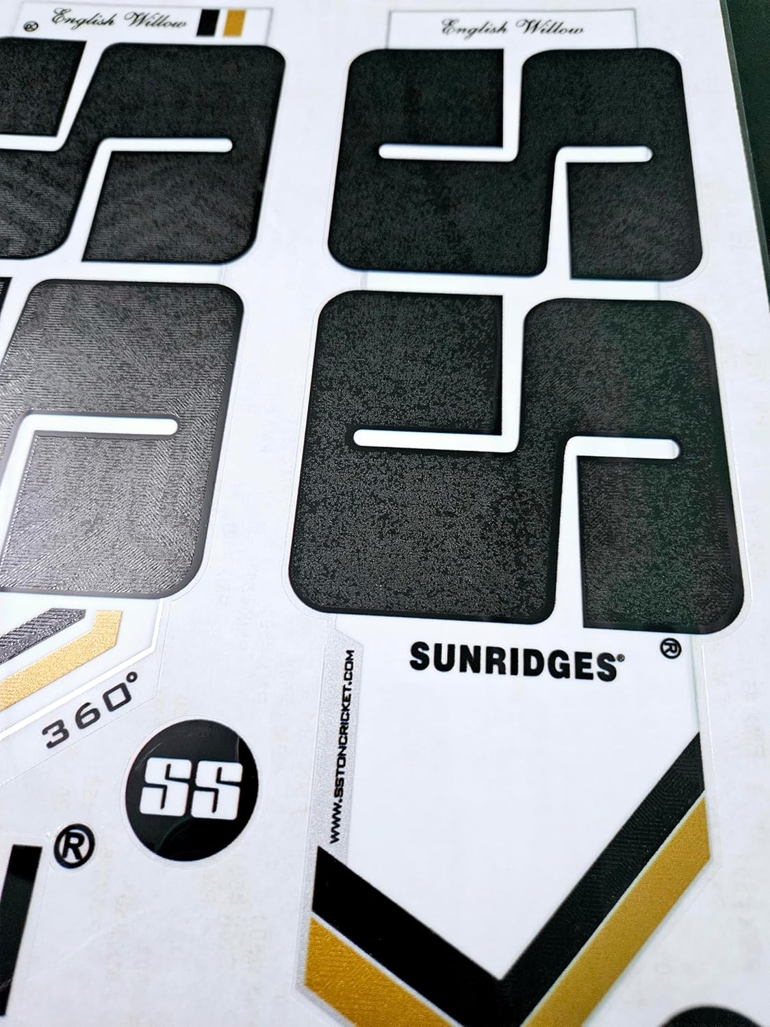 AYN Cricket Bat Sticker 4D Digital Embossed English Willow Fiber Tape Sports Accessories Protection, SKY Black