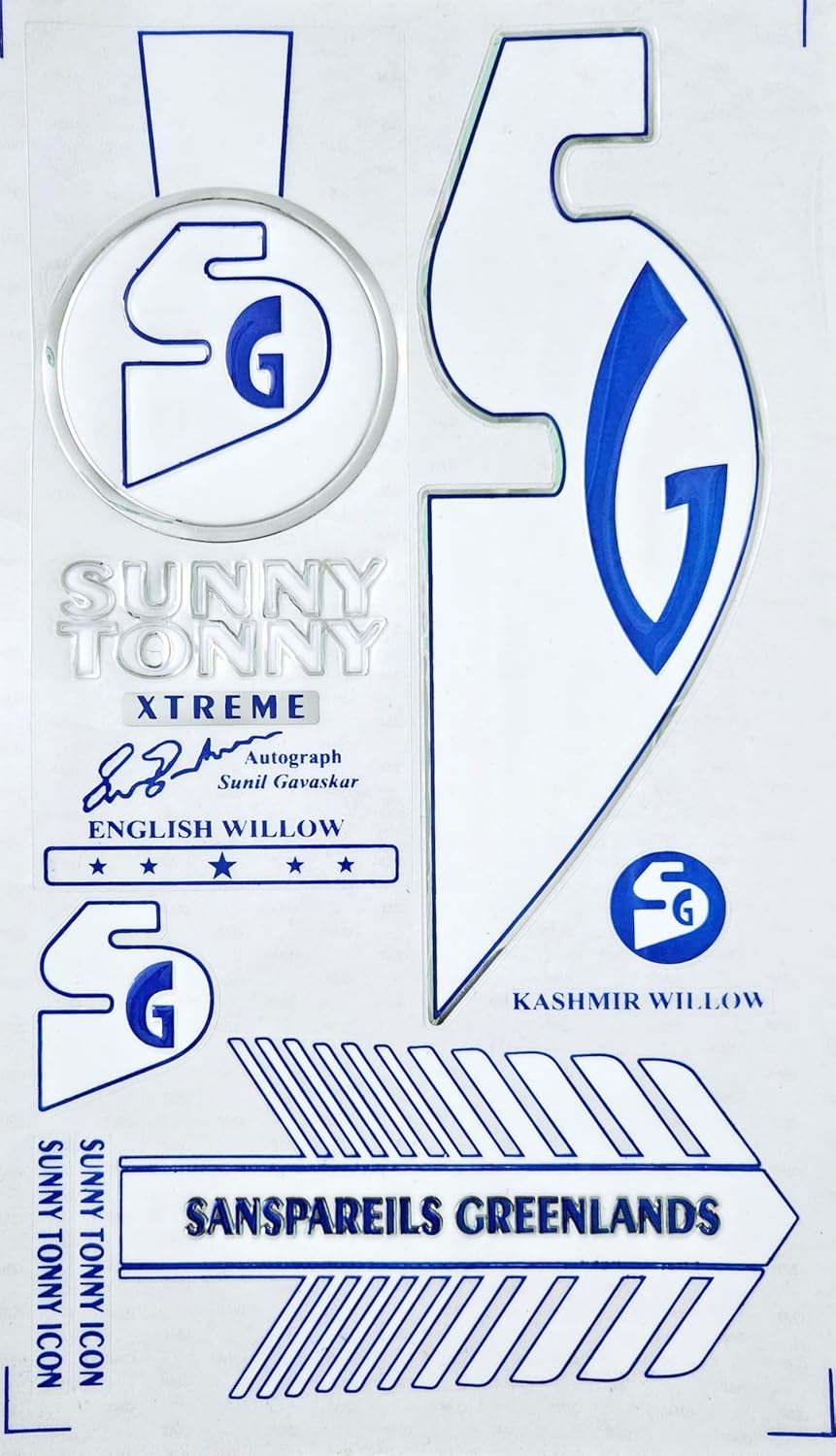 AYN Cricket Bat Sticker 3D Embossed English Willow Fiber Tape Sports Accessories Protection, STC White