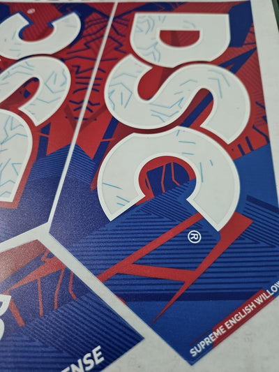 AYN Cricket Bat Sticker 4D Digital Embossed English Willow Fiber Tape Sports Accessories Protection, ITS Blue