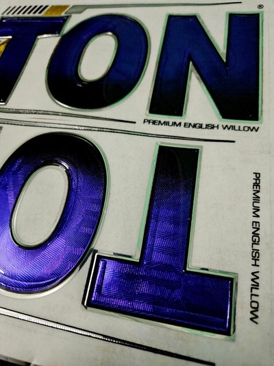 AYN Cricket Bat Sticker | 3D Embossed English Willow Fiber Tape | GUTS Blue