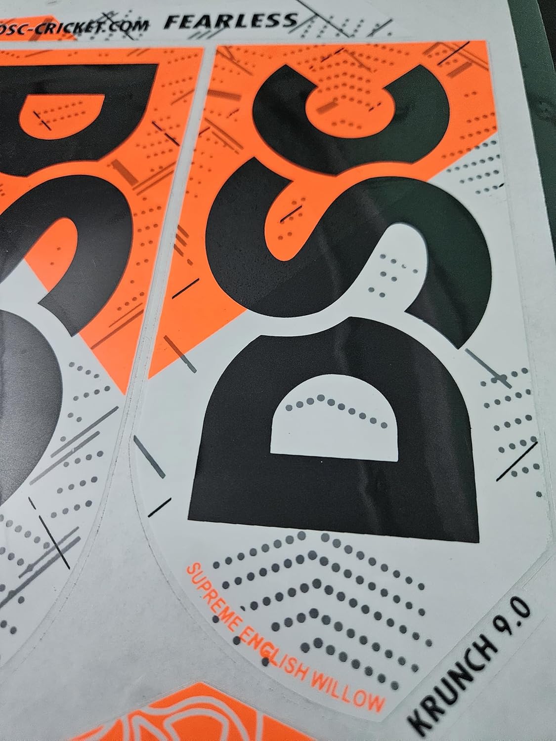 AYN Cricket Bat Sticker 2D Plain English Willow Fiber Tape Sports Accessories Protection, Krunch Orange