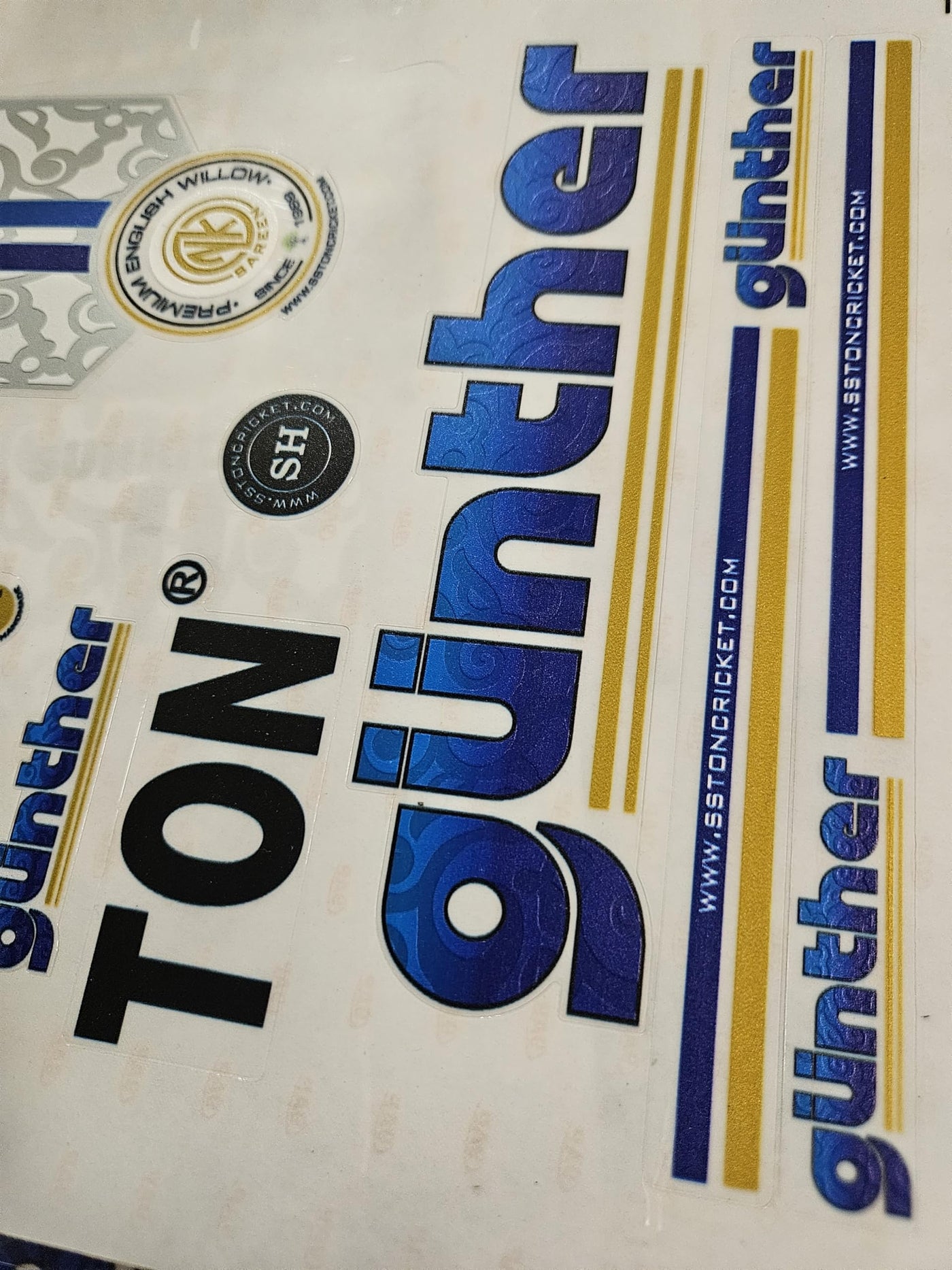 AYN Cricket Bat Sticker 4D Digital Embossed English Willow Fiber Tape Sports Accessories Protection, GTHR Blue