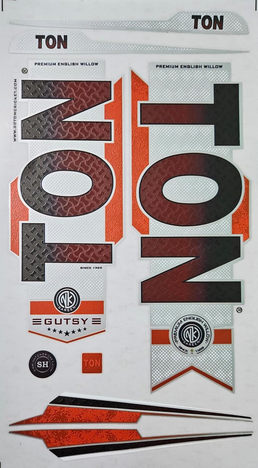 AYN Cricket Bat Sticker 4D Digital Embossed English Willow Fiber Tape Sports Accessories Protection, GTSY Red