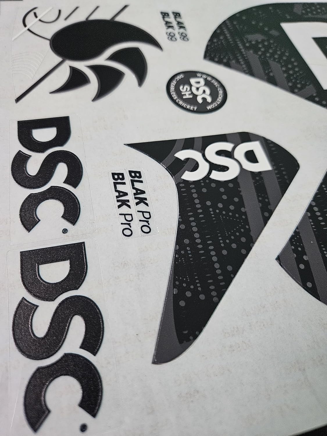 AYN Cricket Bat Sticker 4D Digital Embossed English Willow Fiber Tape Sports Accessories Protection, BLK