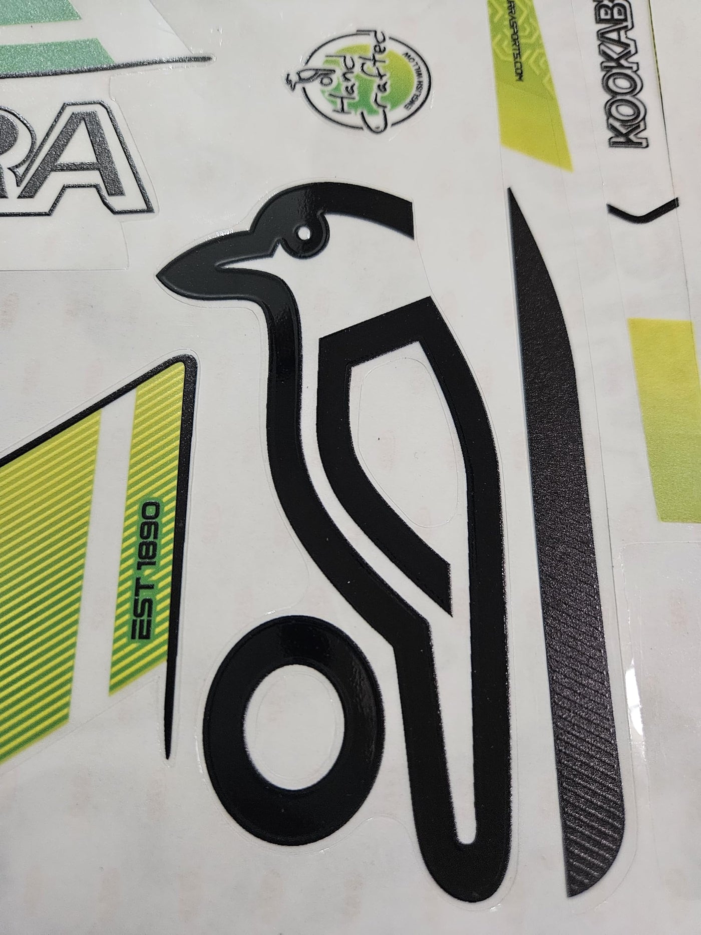 AYN Cricket Bat Sticker 4D Digital Embossed English Willow Fiber Tape Sports Accessories Protection, KHNN Green