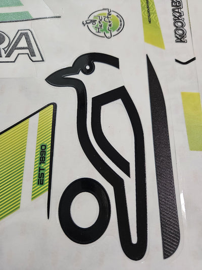 AYN Cricket Bat Sticker 4D Digital Embossed English Willow Fiber Tape Sports Accessories Protection, KHNN Green