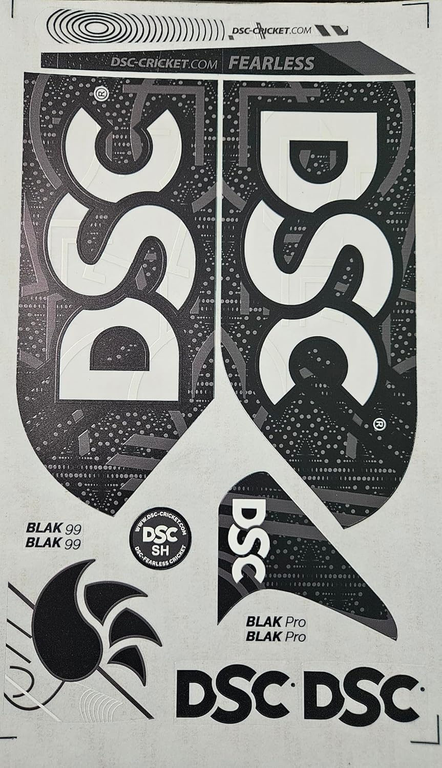 AYN Cricket Bat Sticker 4D Digital Embossed English Willow Fiber Tape Sports Accessories Protection, BLK