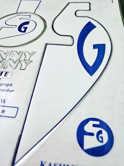 AYN Cricket Bat Sticker 3D Embossed English Willow Fiber Tape Sports Accessories Protection, STC White