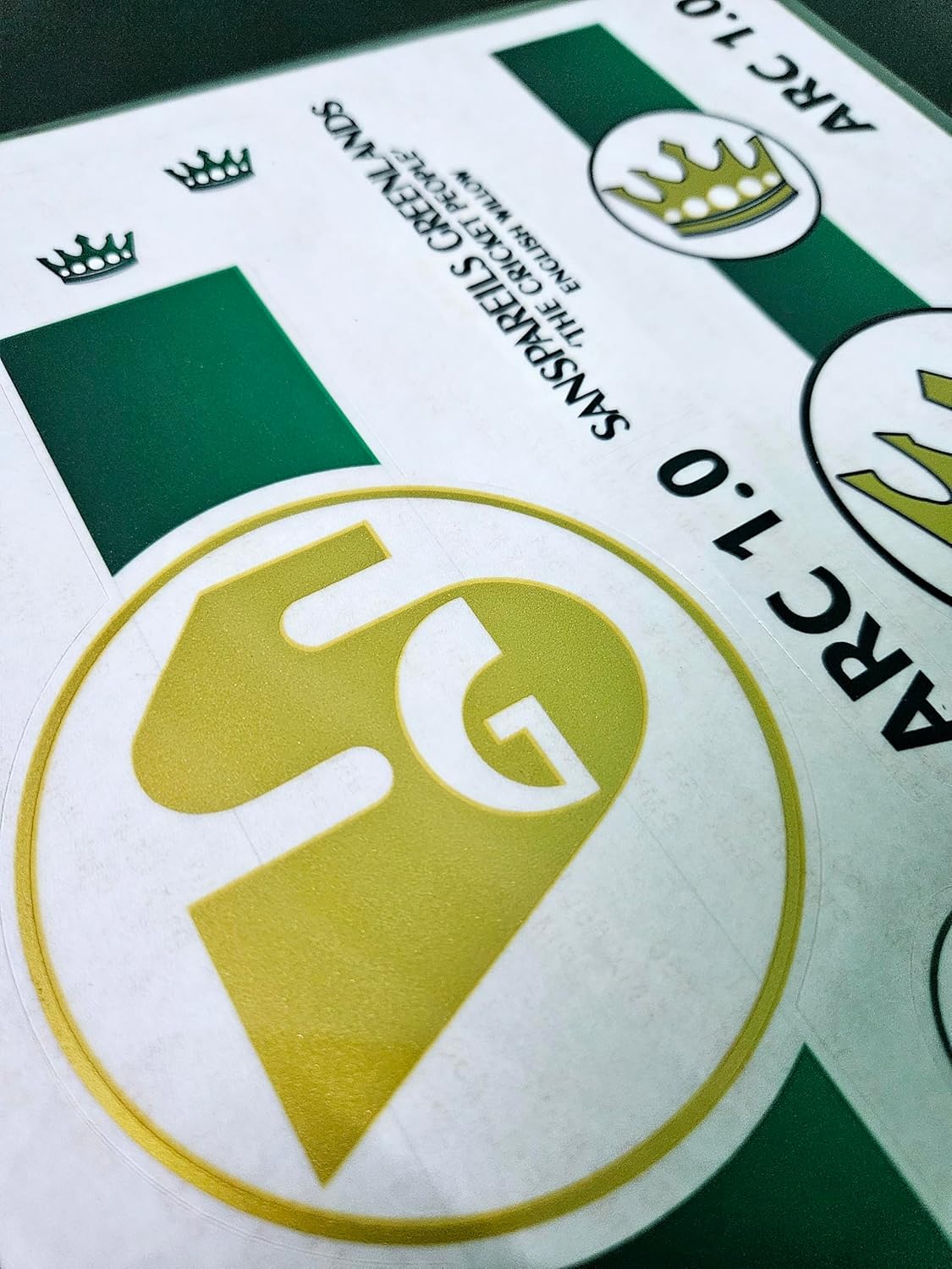 AYN Cricket Bat Sticker 4D Digital Embossed English Willow Fiber Tape Sports Accessories Protection, STII Green