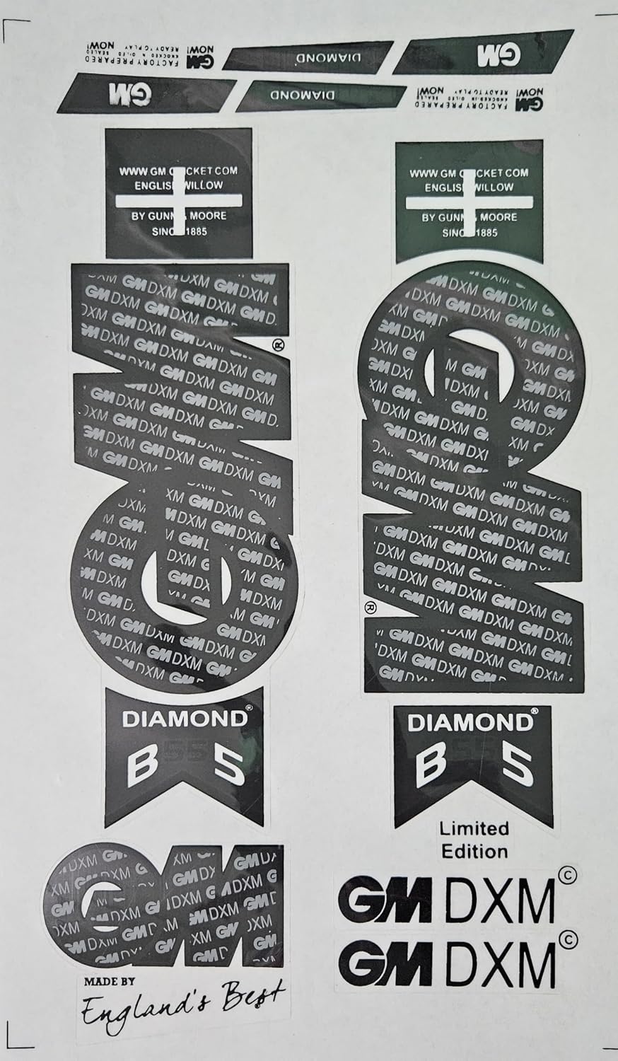 AYN Bat Sticker 2D Plain English Willow Fiber Tape Sports Accessories Protection, DIAMOND Black