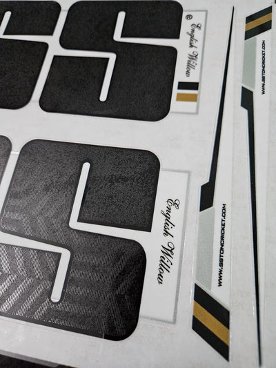 AYN Cricket Bat Sticker 4D Digital Embossed English Willow Fiber Tape Sports Accessories Protection, SKY Black