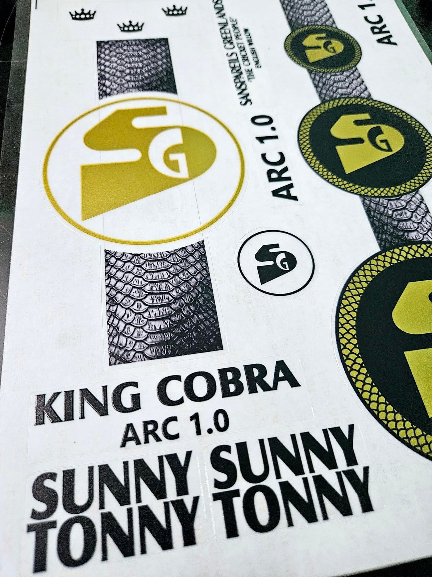 AYN Cricket Bat Sticker 4D Digital Embossed English Willow Fiber Tape Sports Accessories Protection, STII Black