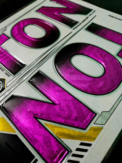 AYN Cricket Bat Sticker | 3D Embossed English Willow Fiber Tape | GUTS Purple