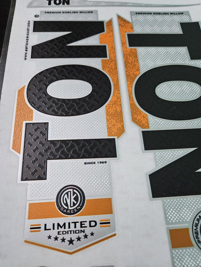 AYN Cricket Bat Sticker 4D Digital Embossed English Willow Fiber Tape Sports Accessories Protection, LMTD Black