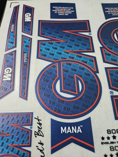 AYN Bat Sticker 4D Digital Embossed English Willow Fiber Tape Sports Accessories Protection, MNA Blue