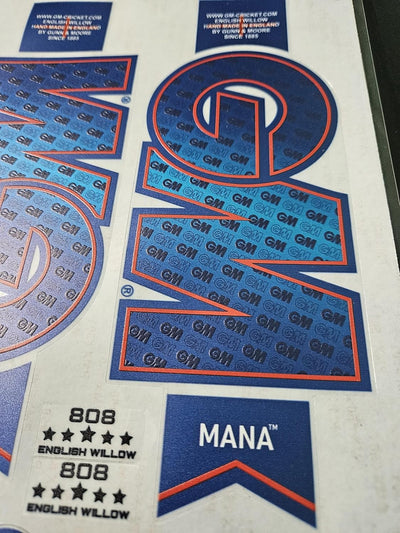 AYN Bat Sticker 4D Digital Embossed English Willow Fiber Tape Sports Accessories Protection, MNA Blue