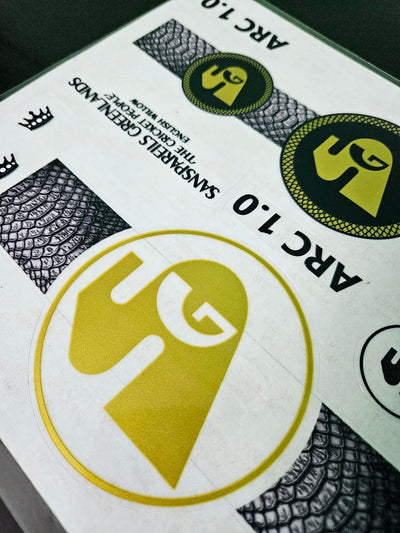 AYN Cricket Bat Sticker 4D Digital Embossed English Willow Fiber Tape Sports Accessories Protection, STII Black