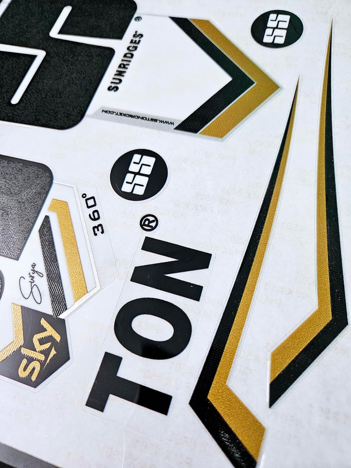 AYN Cricket Bat Sticker 4D Digital Embossed English Willow Fiber Tape Sports Accessories Protection, SKY Black