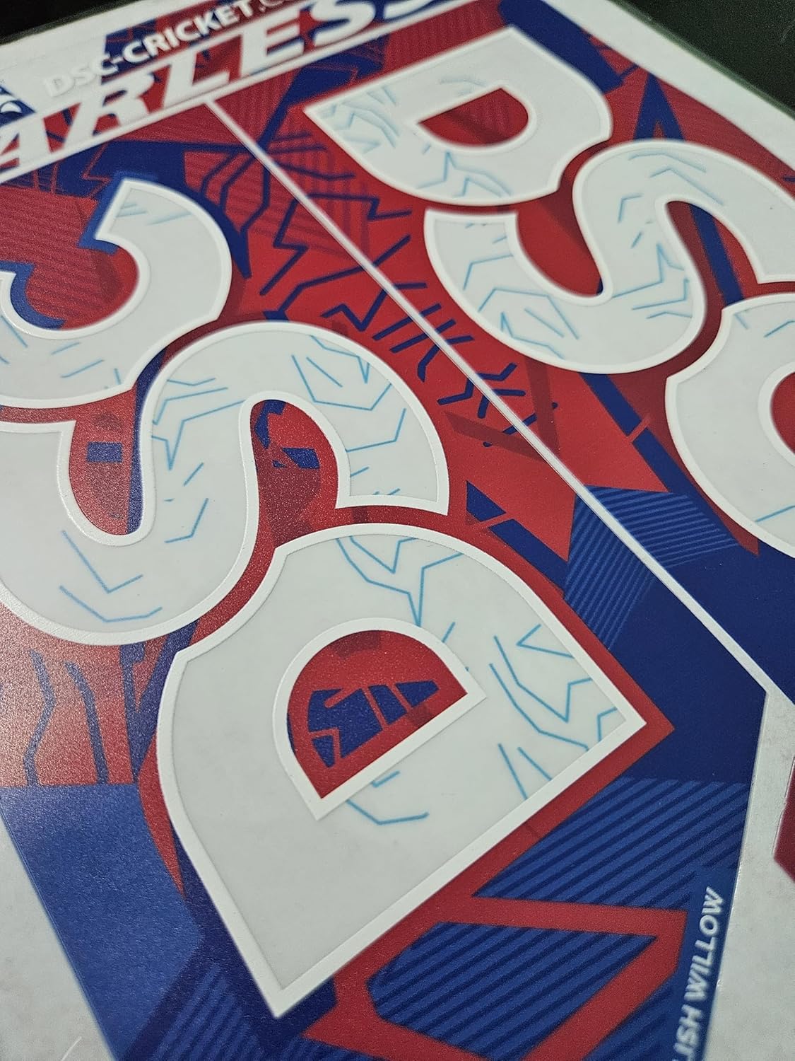 AYN Cricket Bat Sticker 4D Digital Embossed English Willow Fiber Tape Sports Accessories Protection, ITS Blue