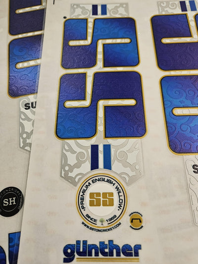 AYN Cricket Bat Sticker 4D Digital Embossed English Willow Fiber Tape Sports Accessories Protection, GTHR Blue