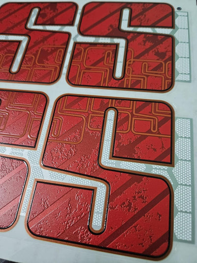 AYN Cricket Bat Sticker 4D Digital Embossed English Willow Fiber Tape Sports Accessories Protection, MSTR Red