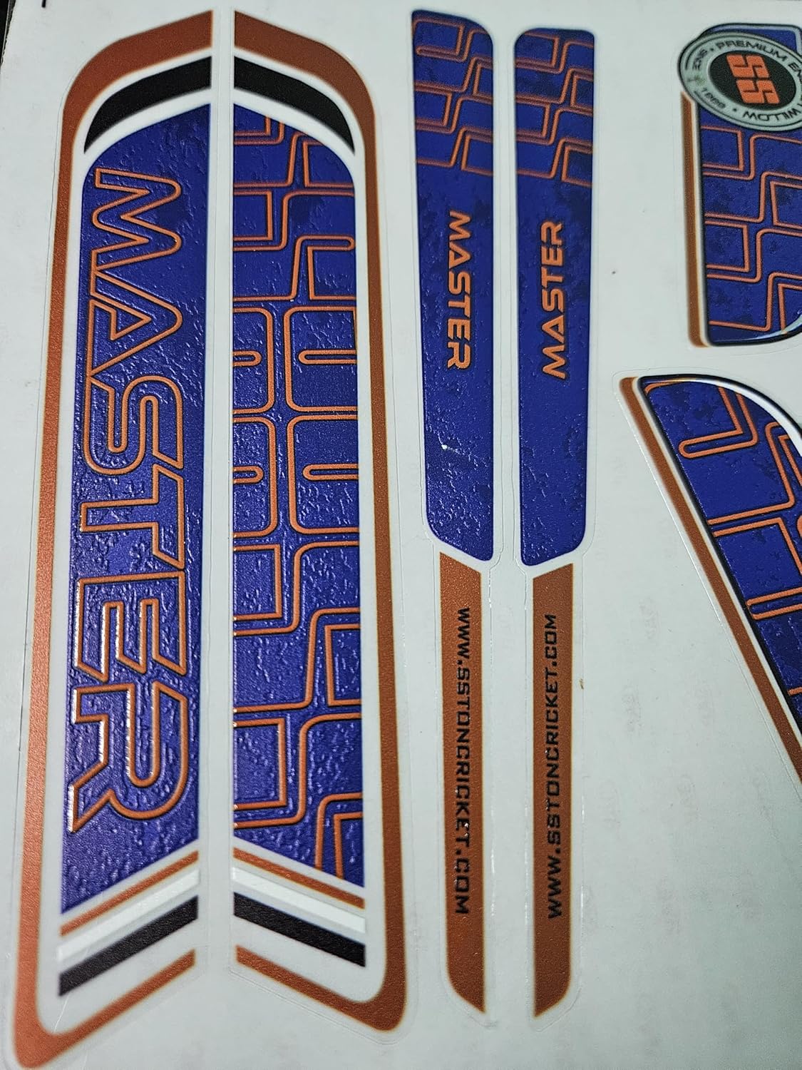 AYN Cricket Bat Sticker 4D Digital Embossed English Willow Fiber Tape Sports Accessories Protection, MSTR Blue