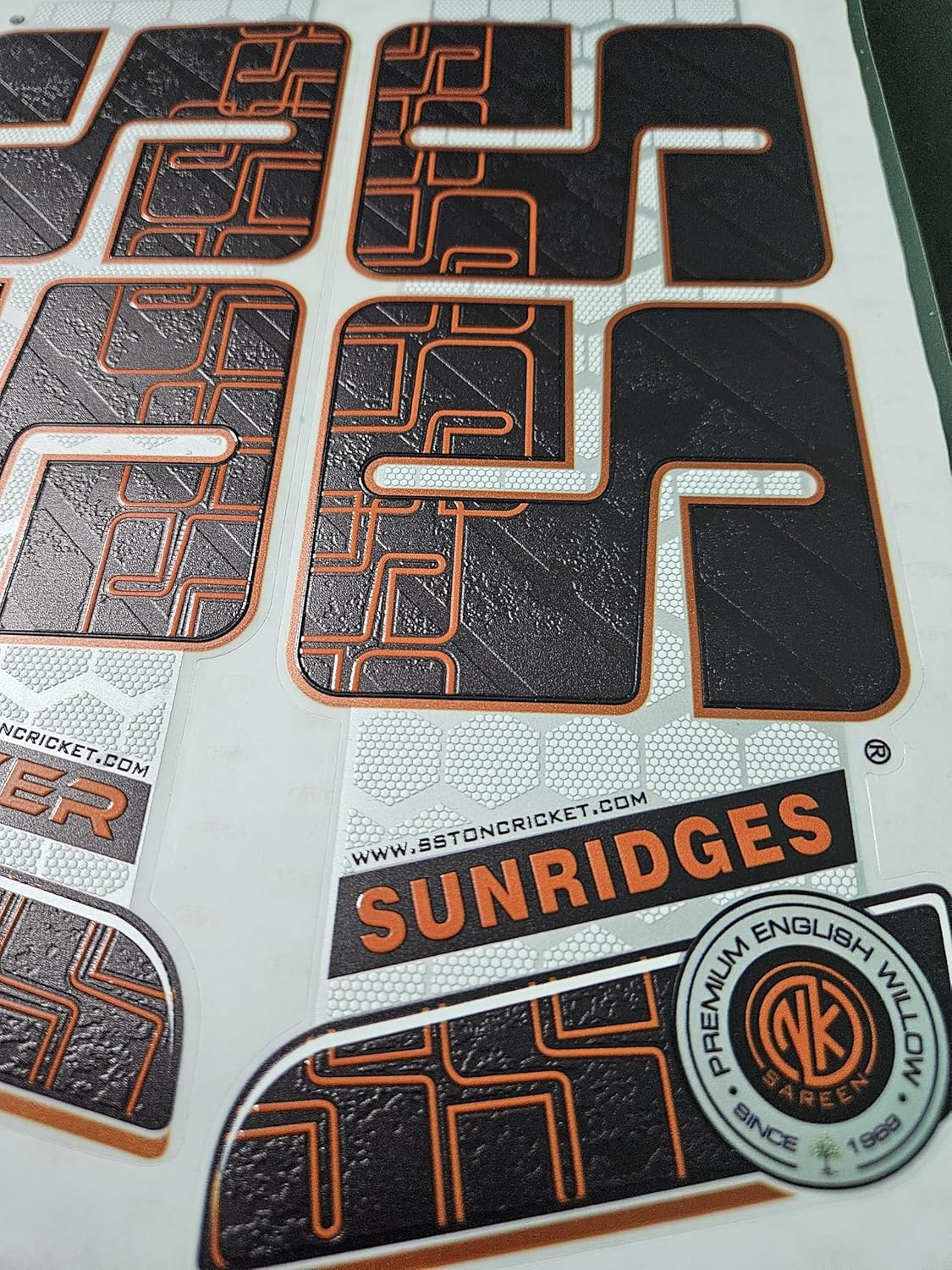 AYN Cricket Bat Sticker 4D Digital Embossed English Willow Fiber Tape Sports Accessories Protection, MASTER Black