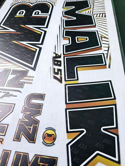 AYN Cricket Bat Sticker 4D Digital Embossed English Willow Fiber Tape Sports Accessories Protection, UMZ Black