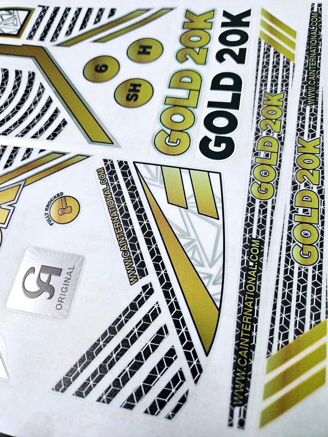 AYN Cricket Bat Sticker 4D Digital Embossed English Willow Fiber Tape Sports Accessories Protection, White 20k