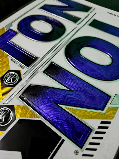 AYN Cricket Bat Sticker | 3D Embossed English Willow Fiber Tape | GUTS Blue