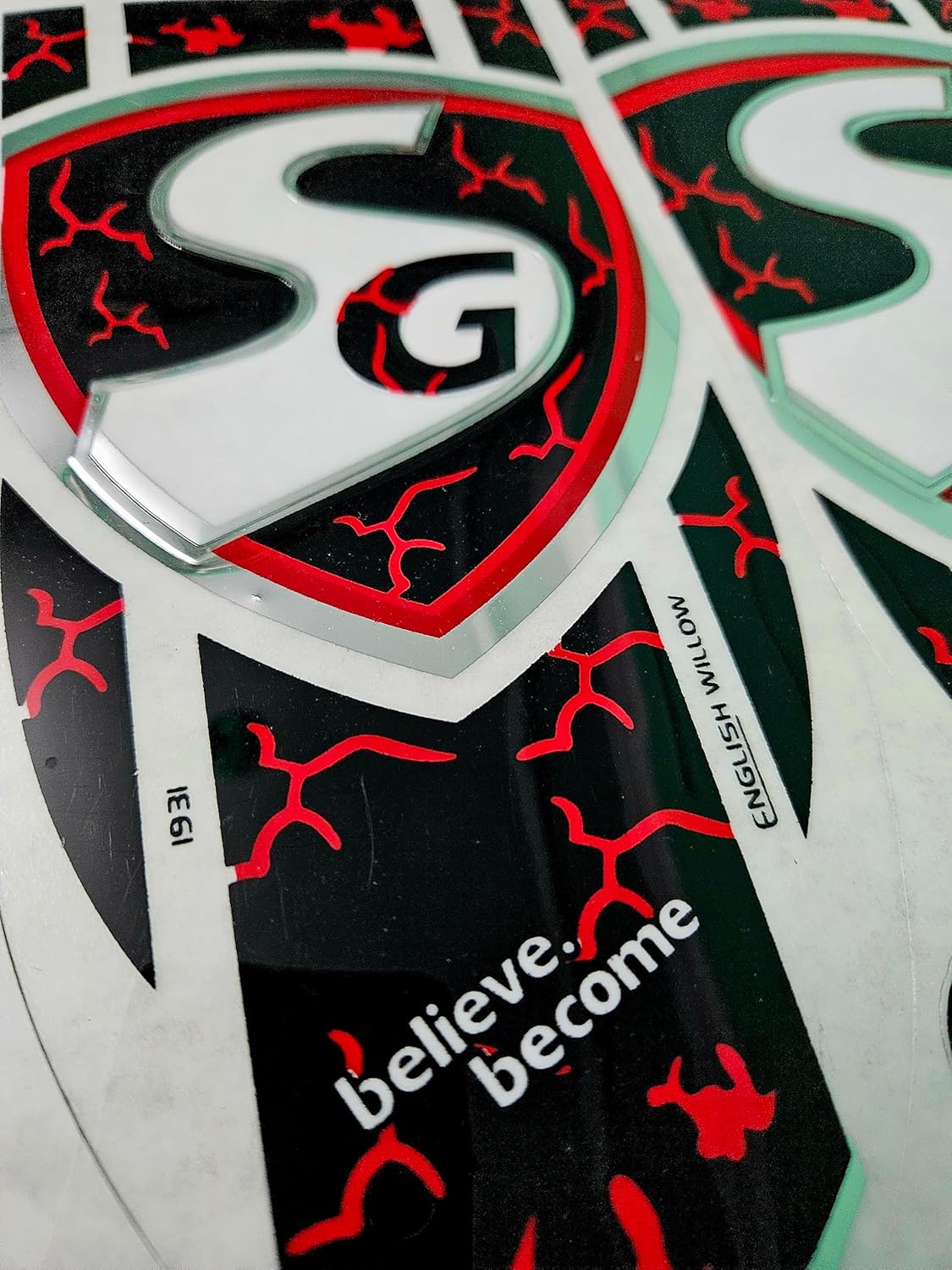 AYN Cricket Bat Sticker 3D Embossed English Willow Fiber Tape Sports Accessories Protection, KLR-1/HP 33/R 17 | Red